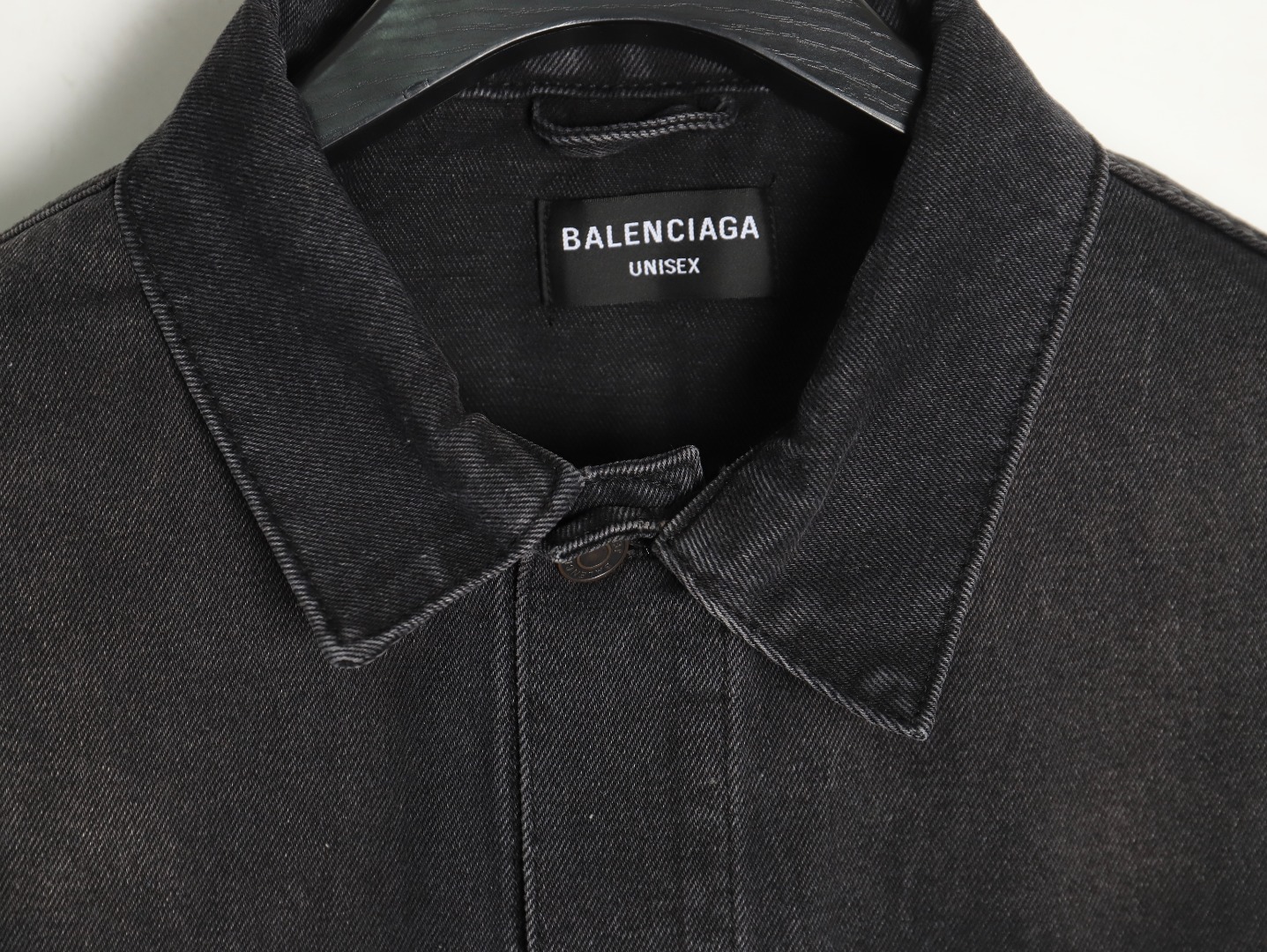 Balenciaga 巴黎世家 背后皇冠 烫钻情侣款牛仔夹克外套