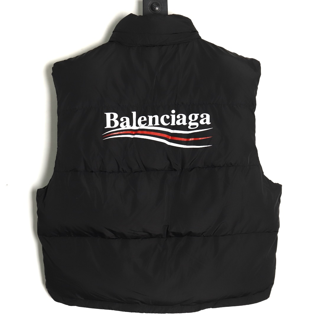 Balenciaga 巴黎世家 23FW BLCG可乐羽绒棉马甲 黑色