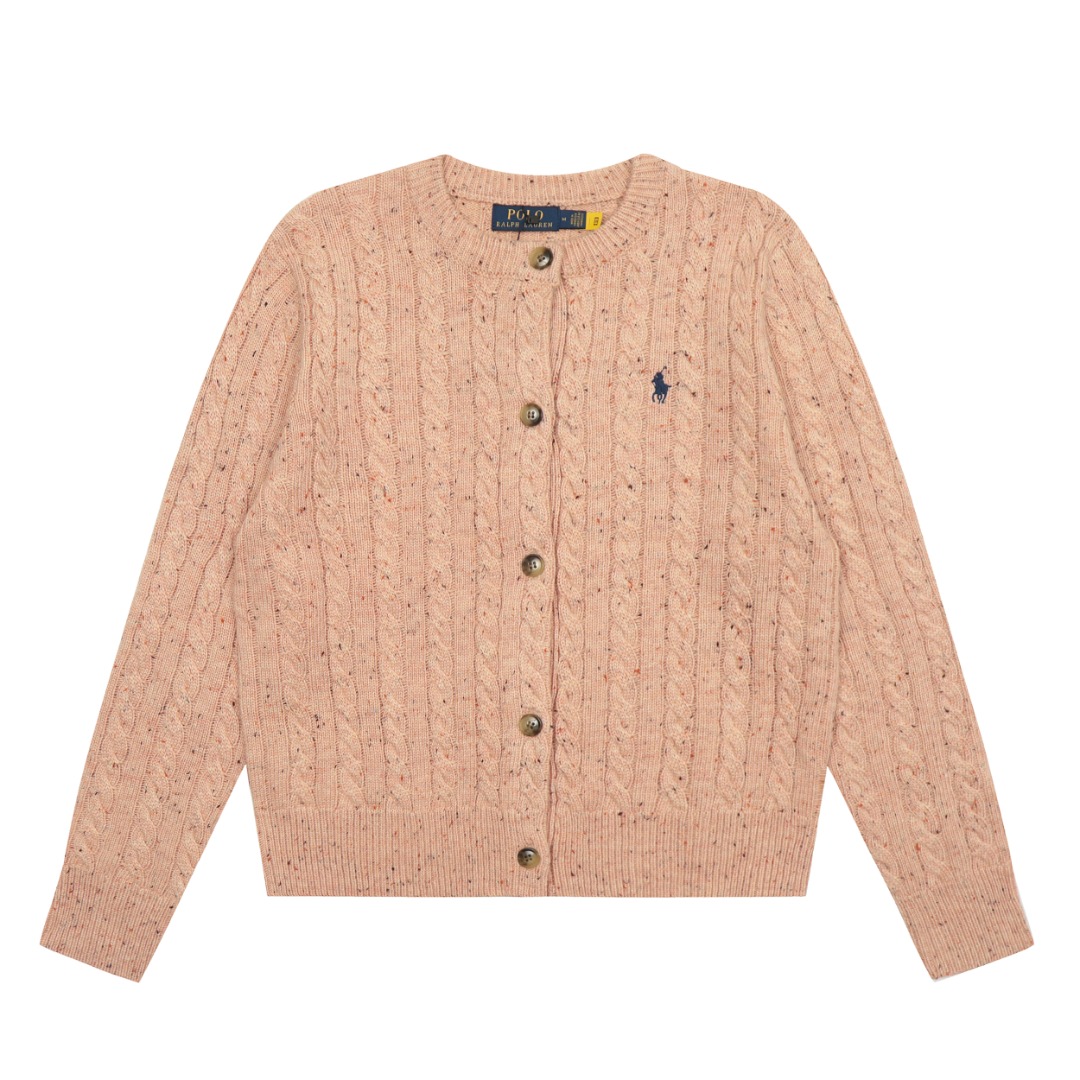 Ralph Lauren Clothing Cardigans Knit Sweater Beige Blue Light Pink Red White Embroidery Cotton Knitting Wool