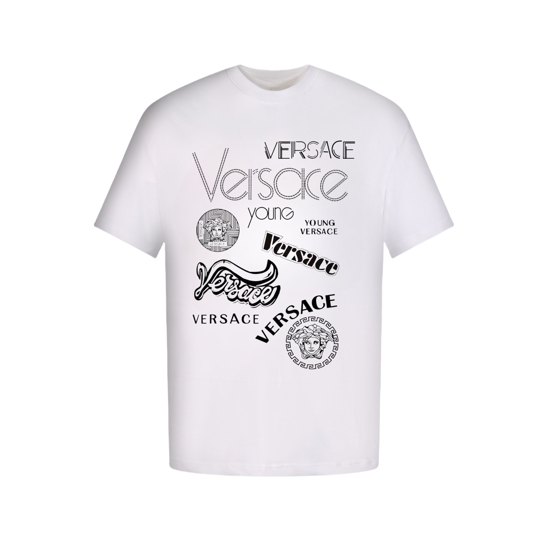 Versace/范思哲美杜莎字母LOGO短袖T恤 胸前经典美杜莎