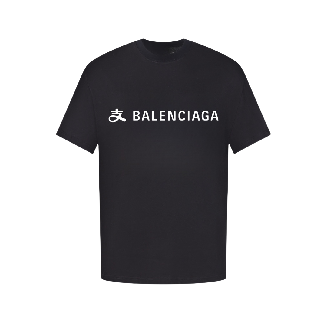 Balenciaga/巴黎世家X支付宝联名24ss走秀款徽标字母短袖T恤