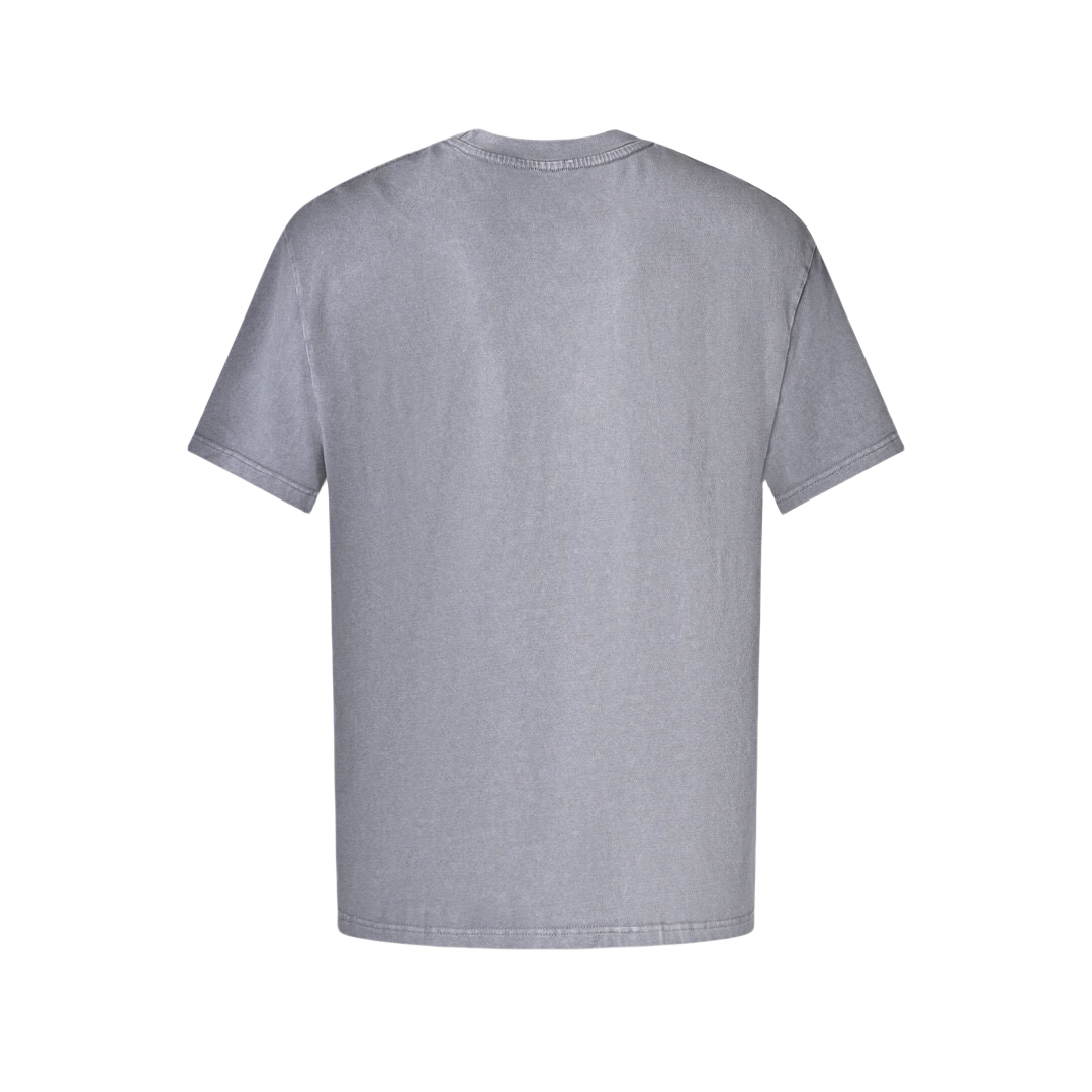 Gucci/古驰 红绿闪电水洗做旧短袖T恤 黑色 灰色