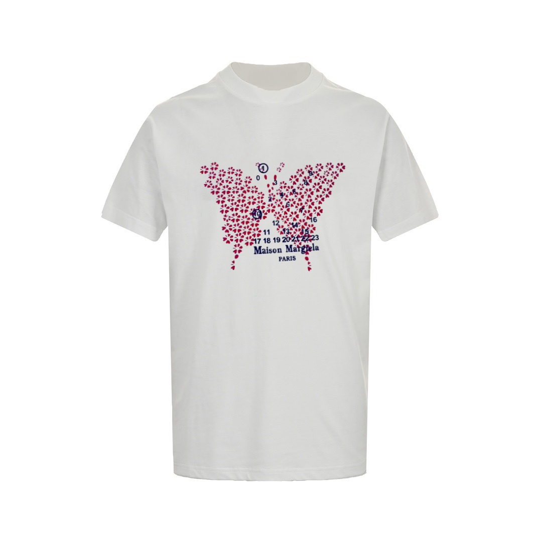 Maison Margiela/MM6马吉拉 蝴蝶数字Logo硅胶短袖T恤白色-Chinese UA Cheap High Quatity Brand Clothes Bags handbags Sneakers wholesale wholesaler seller from China Factory suppliers Fashion Clothing Shoes best Quality Beautiful Price Maison Margiela/MM6马吉拉 蝴蝶数字Logo硅胶短袖T恤白色