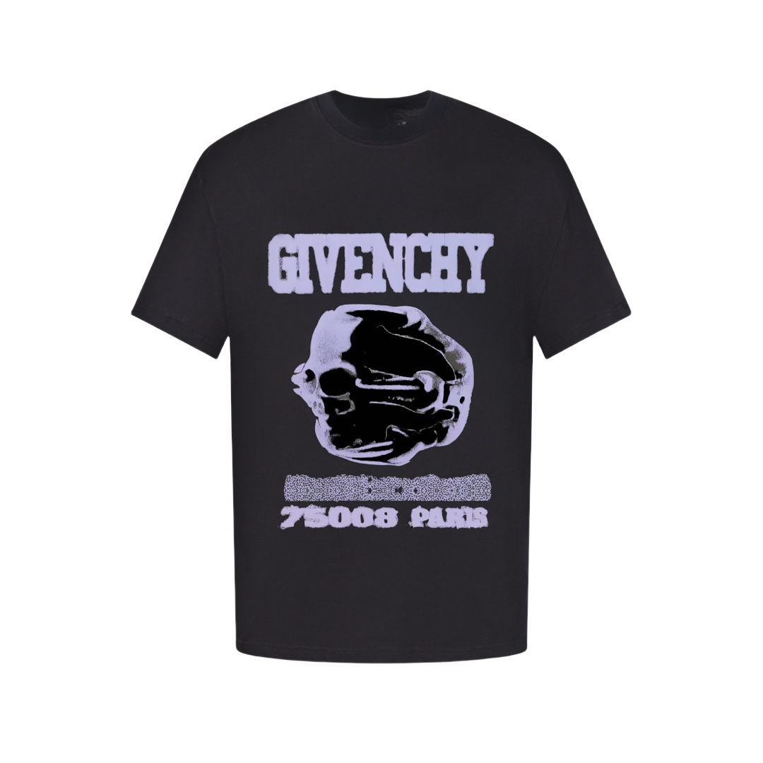 Givenchy/纪梵希24ss 骷髅喷墨印花短袖T恤