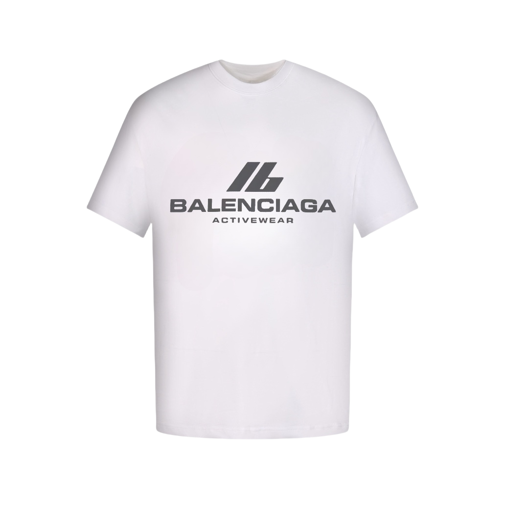 Balenciaga / 巴黎世家24ss 棱镜LB烫银印花短袖T恤