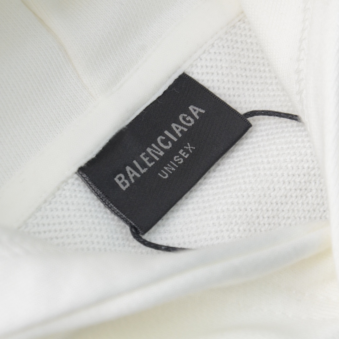 Balenciaga/巴黎世家24FW数码网址印花连帽卫衣帽衫