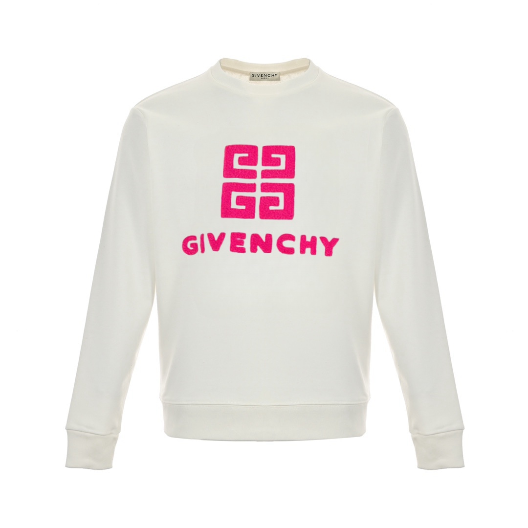 GIVENCHY /纪梵希 24Fw 前后植绒4G圆领卫衣