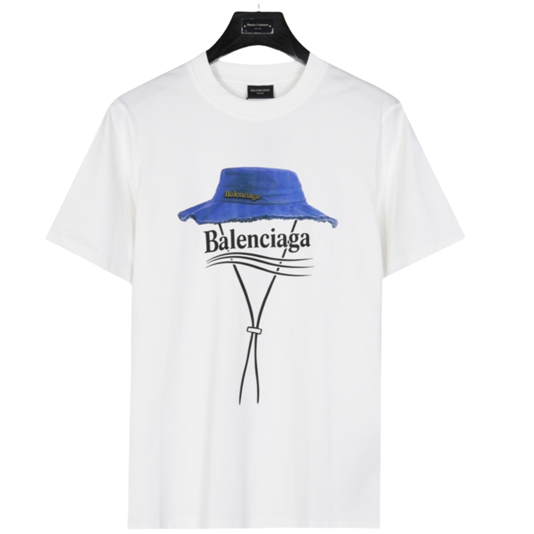 Balenciaga/巴黎世家 渔夫帽字母印花短袖T恤