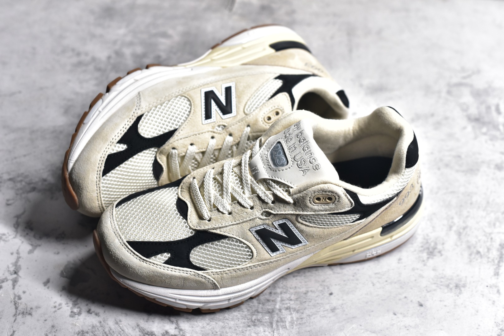 新货#纯原NewBalanceU993WS新百伦NB993总统复古慢跑鞋米白正确3M反光细节原楦原纸版开