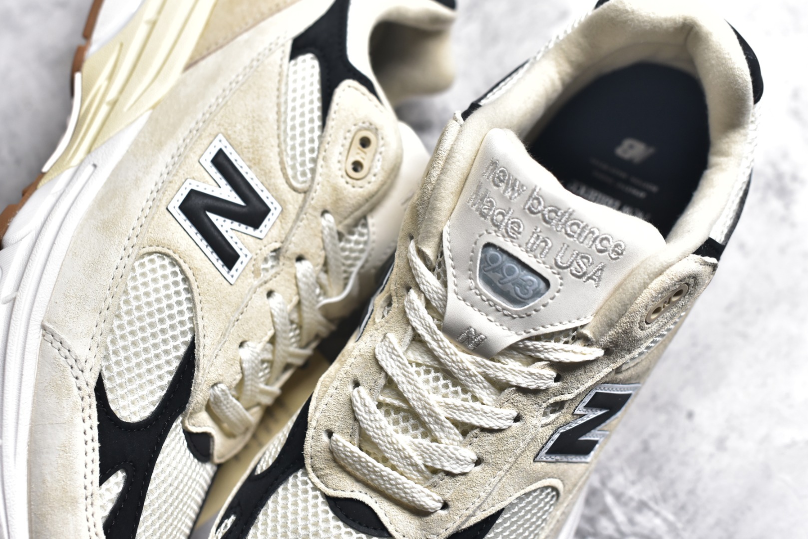 新货#纯原NewBalanceU993WS新百伦NB993总统复古慢跑鞋米白正确3M反光细节原楦原纸版开