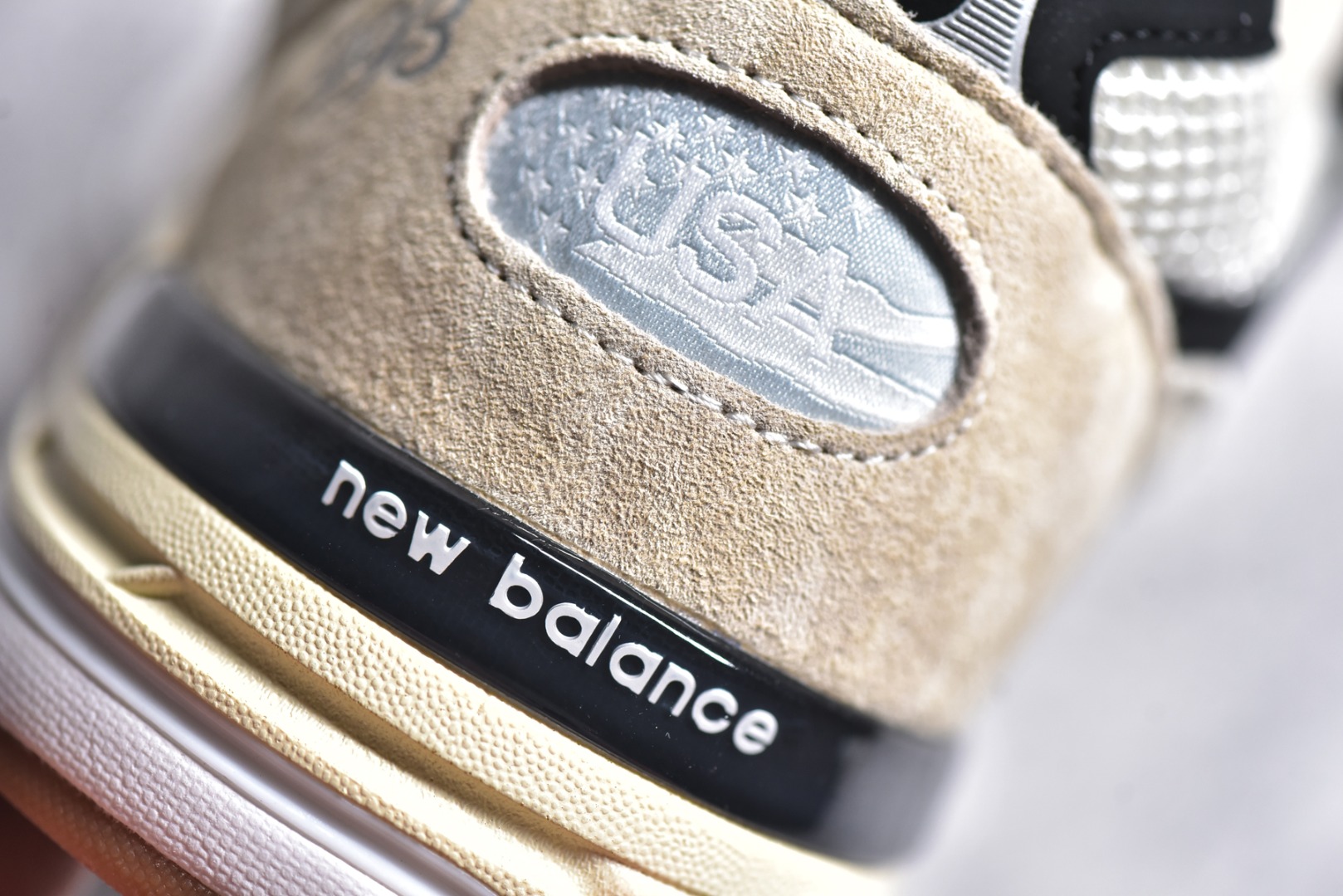 新货#纯原NewBalanceU993WS新百伦NB993总统复古慢跑鞋米白正确3M反光细节原楦原纸版开