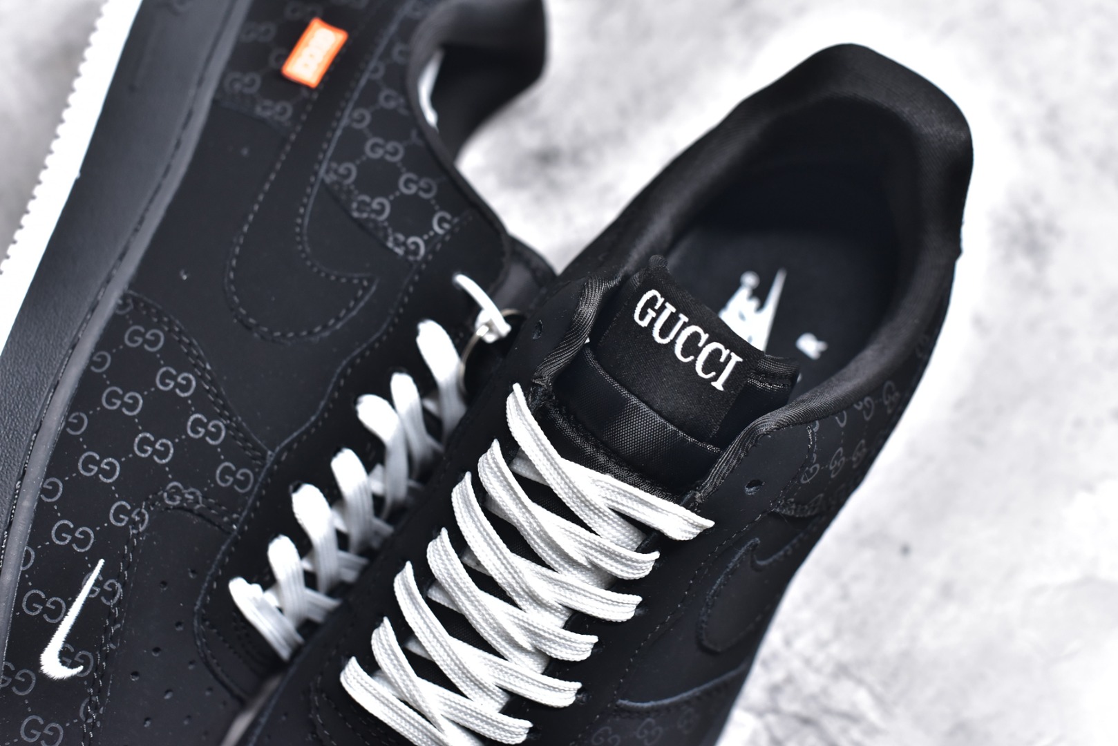 图片[9]-#NK Air Force 1\’07 Low 古驰熊联名-极夜黑 空军一号低帮休闲板鞋 KK1988-007 #原楦头原纸板 原装鞋盒 定制五金配件 内置全掌气垫 原厂鞋底 尺码：36 36.5 37.5 38 38.5 39 40 40.5 41 42 42.5 43 44 44.5 45-选品中心