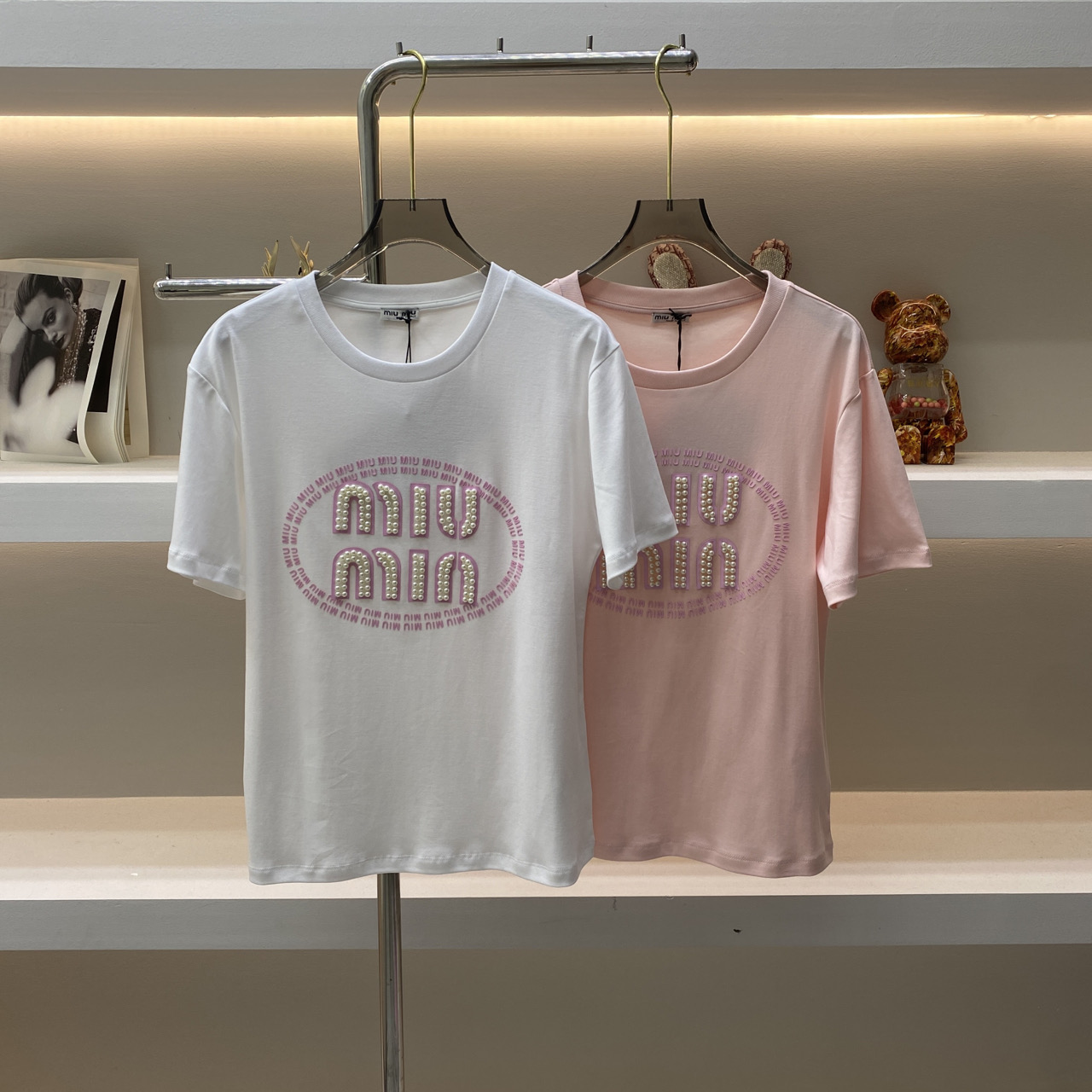 MiuMiu Vêtements T-Shirt Coton mercerisé Série printemps