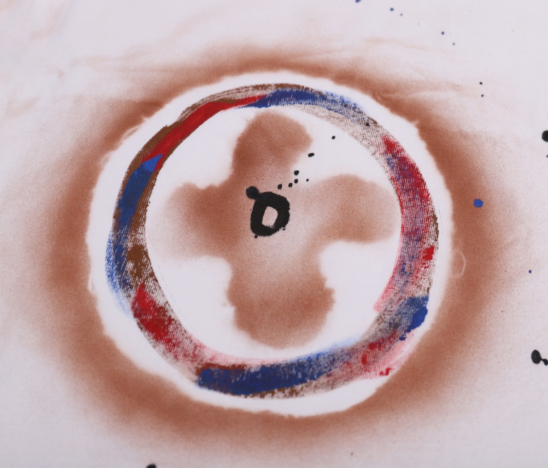 Louis Vuitton/路易威登 老花手绘涂鸦短袖T恤 黑色 白色