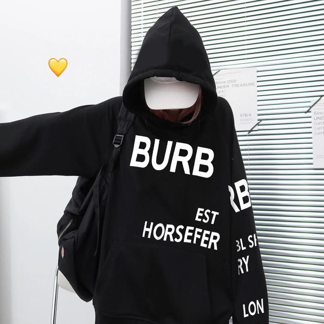 模特图\nBURBERRY/巴宝莉 秋冬新款印花连帽卫衣