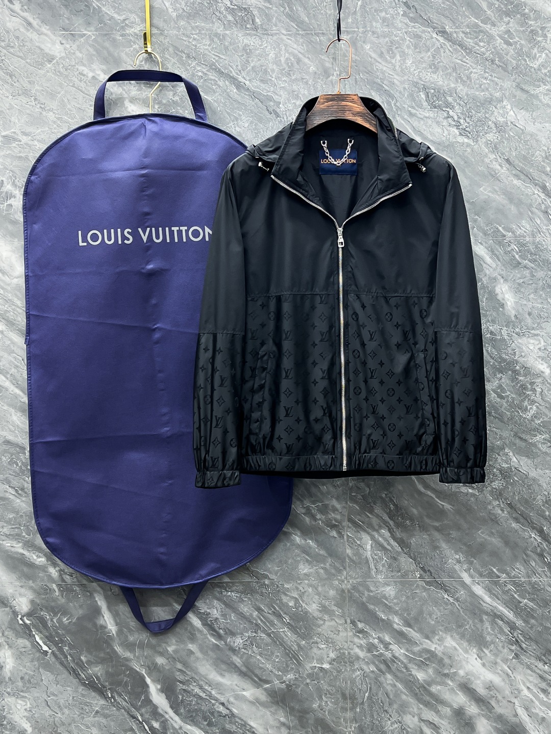 Louis Vuitton Clothing Coats & Jackets Windbreaker Black Blue Unisex Spring/Summer Collection Casual