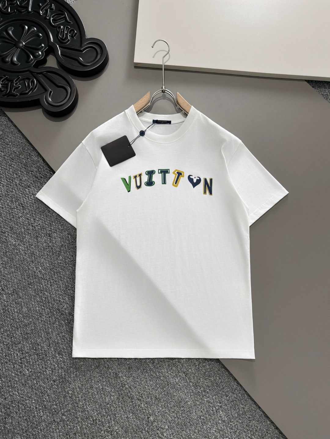 Louis Vuitton Goedkoop
 Kleding T-Shirt Zwart Wit Katoen Lente/Zomercollectie Fashion Korte mouw