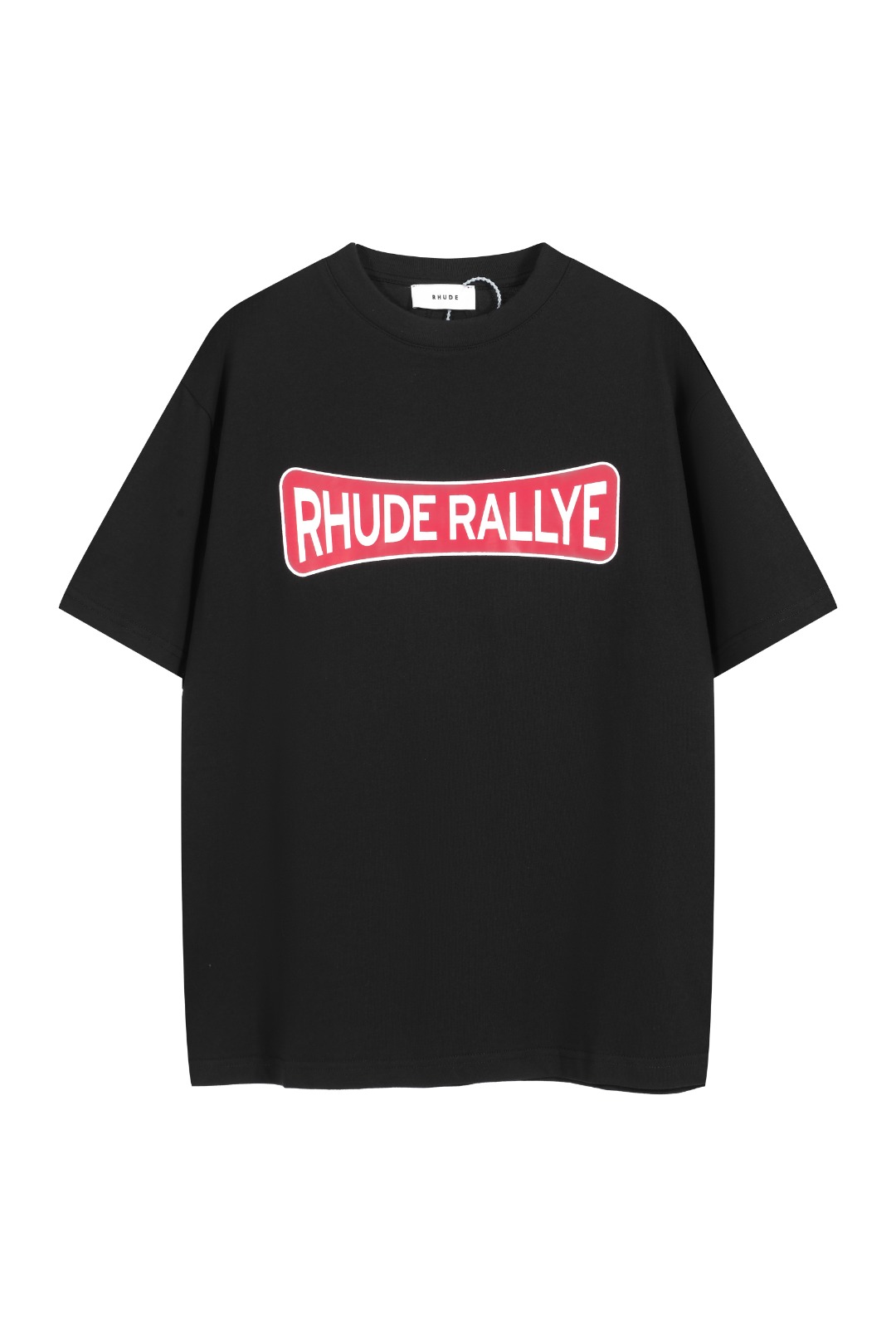【Pbwej】货号：SRAHbdeb49RHUDE 锦标赛字母logo标语复古短袖T恤 黑色 S-XL码
