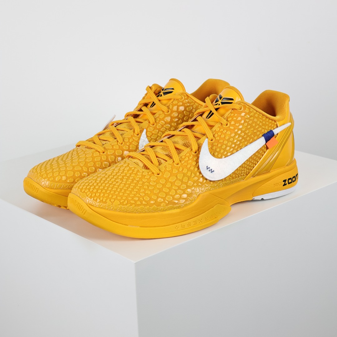 OFF WHITE x Nike Kobe 6 联名黄 科比六代 Zoom Turbo气垫后掌EVA缓震