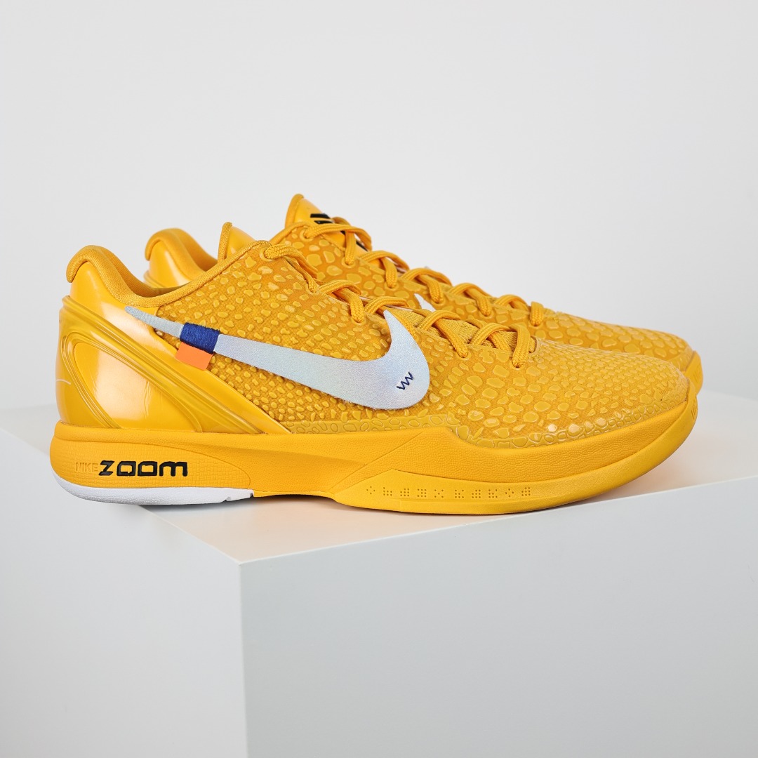 OFF WHITE x Nike Kobe 6 联名黄 科比六代 Zoom Turbo气垫后掌EVA缓震