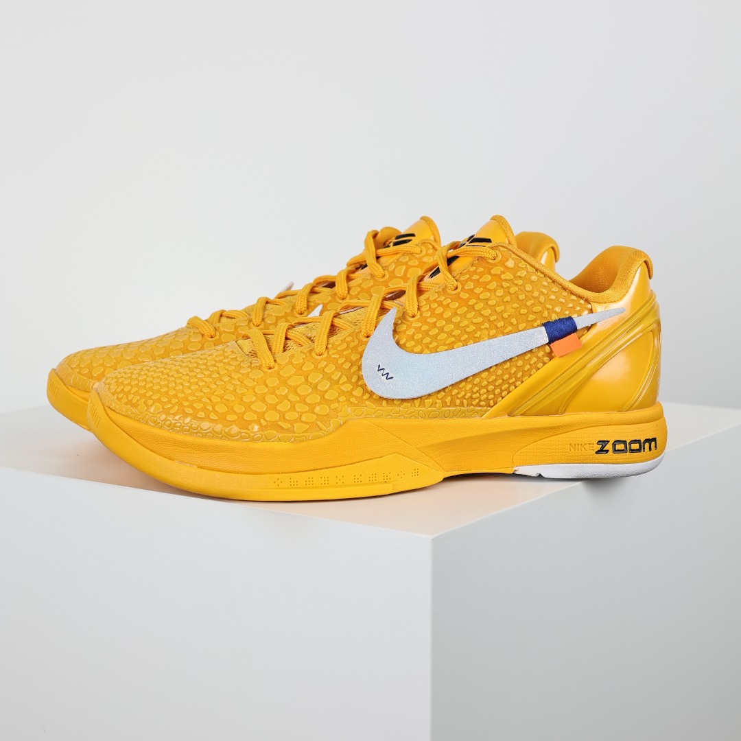 OFF WHITE x Nike Kobe 6 联名黄 科比六代 Zoom Turbo气垫后掌EVA缓震