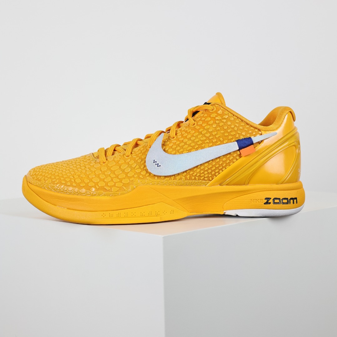 OFF WHITE x Nike Kobe 6 联名黄 科比六代 Zoom Turbo气垫后掌EVA缓震