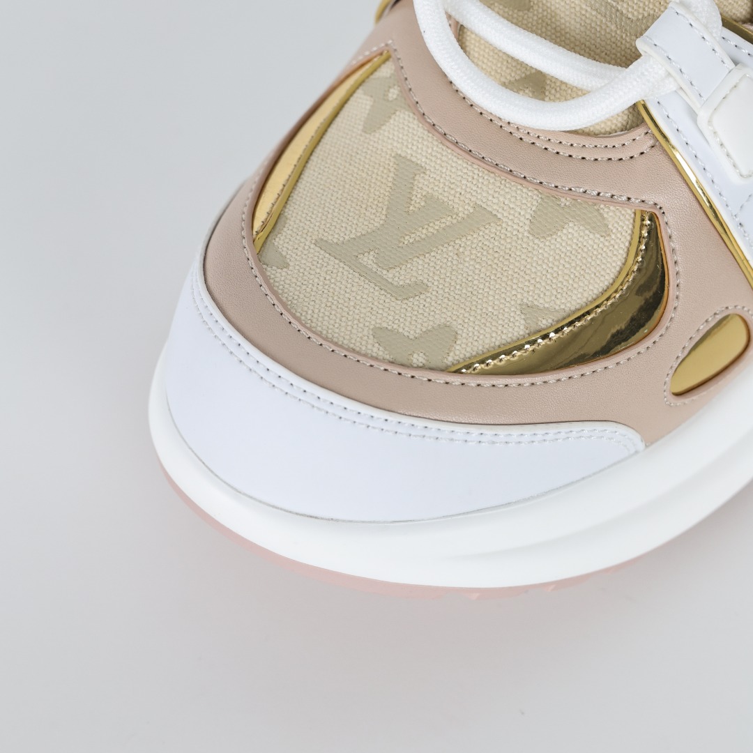 A5 高奢品牌-路易威登Louis Vuitton Archlight Sneakers LV真皮拼色减震网面运动弓型舞蹈复古老爹运动鞋