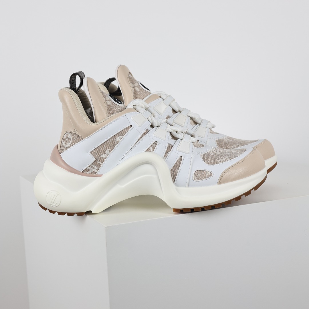 奢品牌-路易威登Louis Vuitton Archlight Sneakers LV真皮拼色减震网面运动弓型舞蹈复古老爹运动鞋