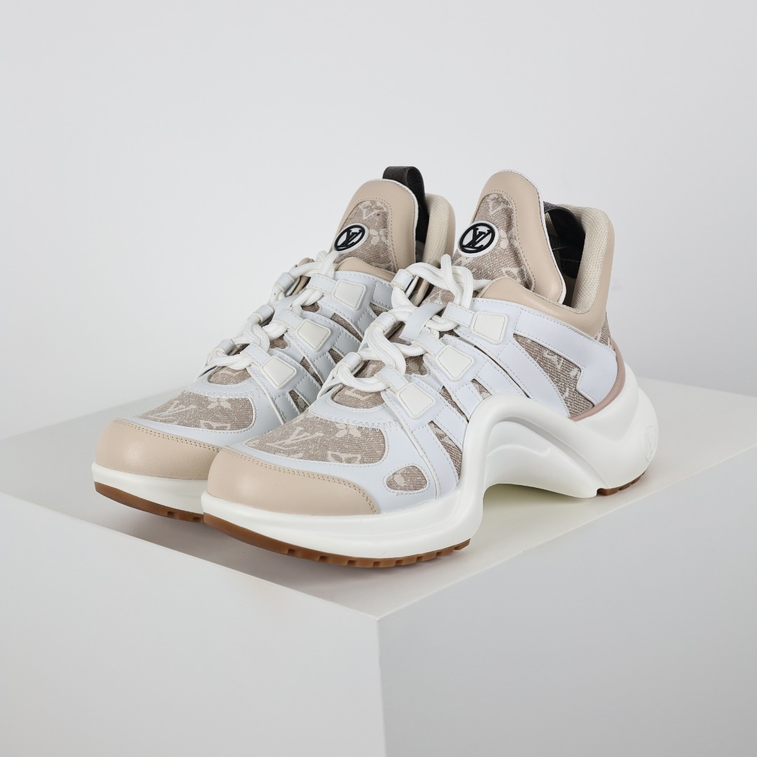 奢品牌-路易威登Louis Vuitton Archlight Sneakers LV真皮拼色减震网面运动弓型舞蹈复古老爹运动鞋