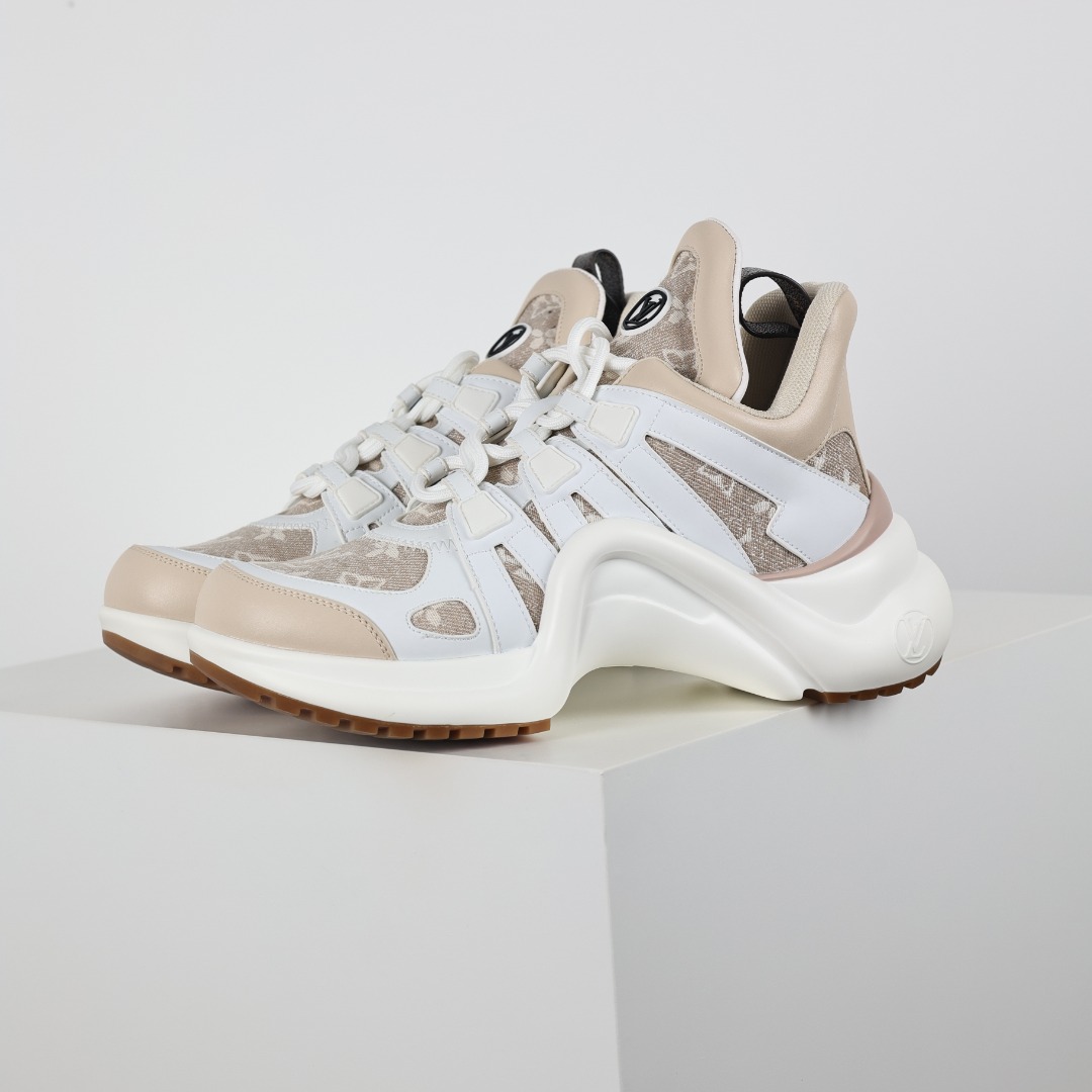 奢品牌-路易威登Louis Vuitton Archlight Sneakers LV真皮拼色减震网面运动弓型舞蹈复古老爹运动鞋