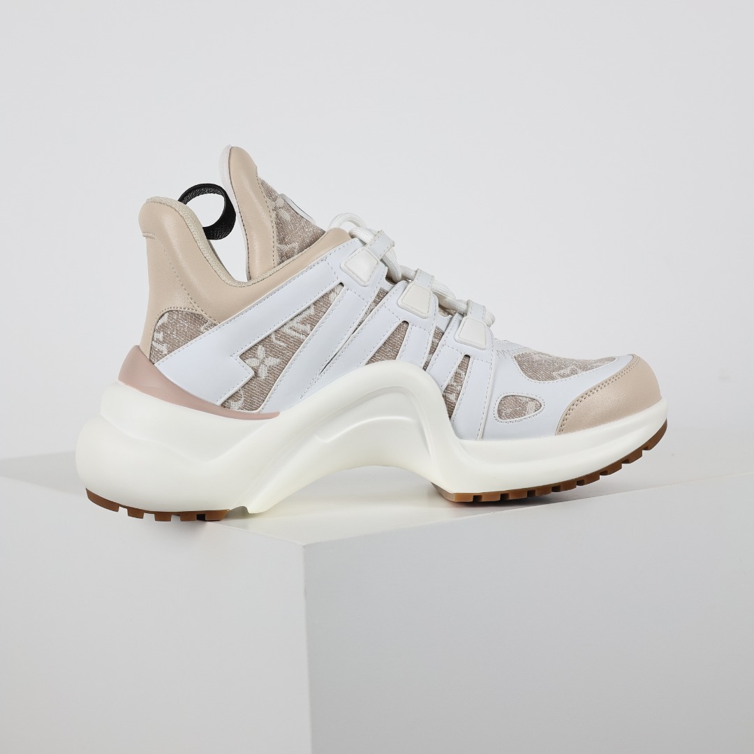 奢品牌-路易威登Louis Vuitton Archlight Sneakers LV真皮拼色减震网面运动弓型舞蹈复古老爹运动鞋