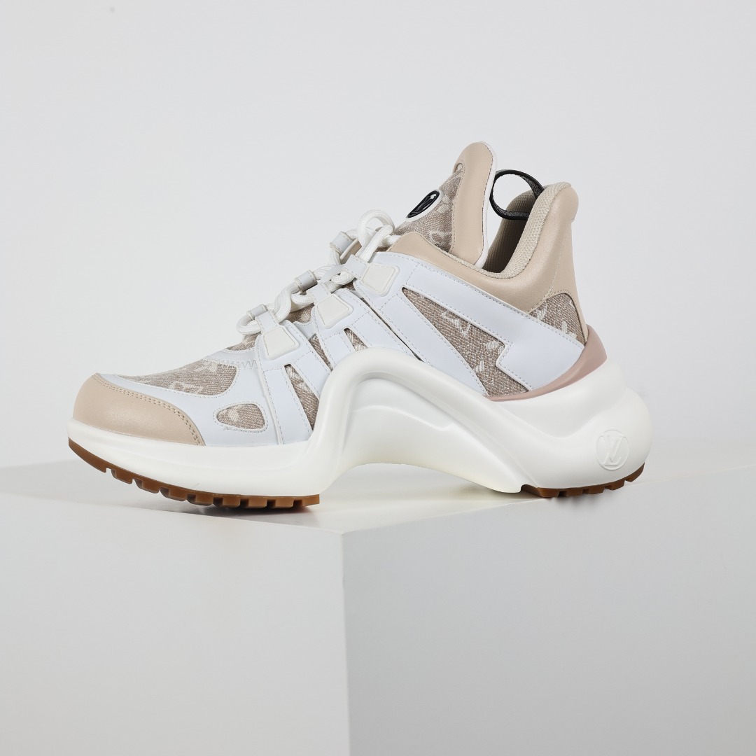 奢品牌-路易威登Louis Vuitton Archlight Sneakers LV真皮拼色减震网面运动弓型舞蹈复古老爹运动鞋