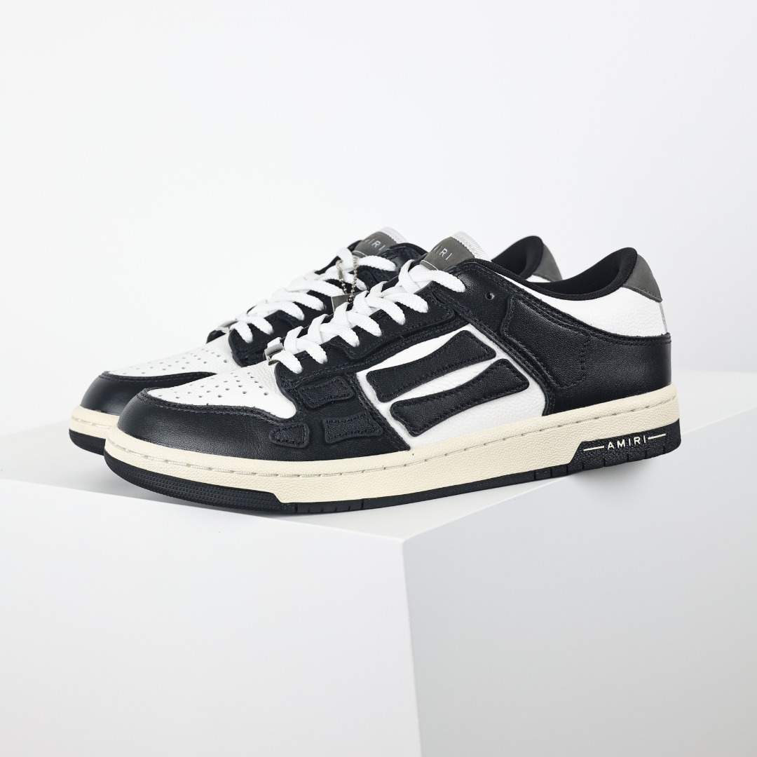 AMIRI Skel Top Low Sneakers 洛杉矶街头之王 高奢·埃米尔 骨骼板鞋 黑骨头