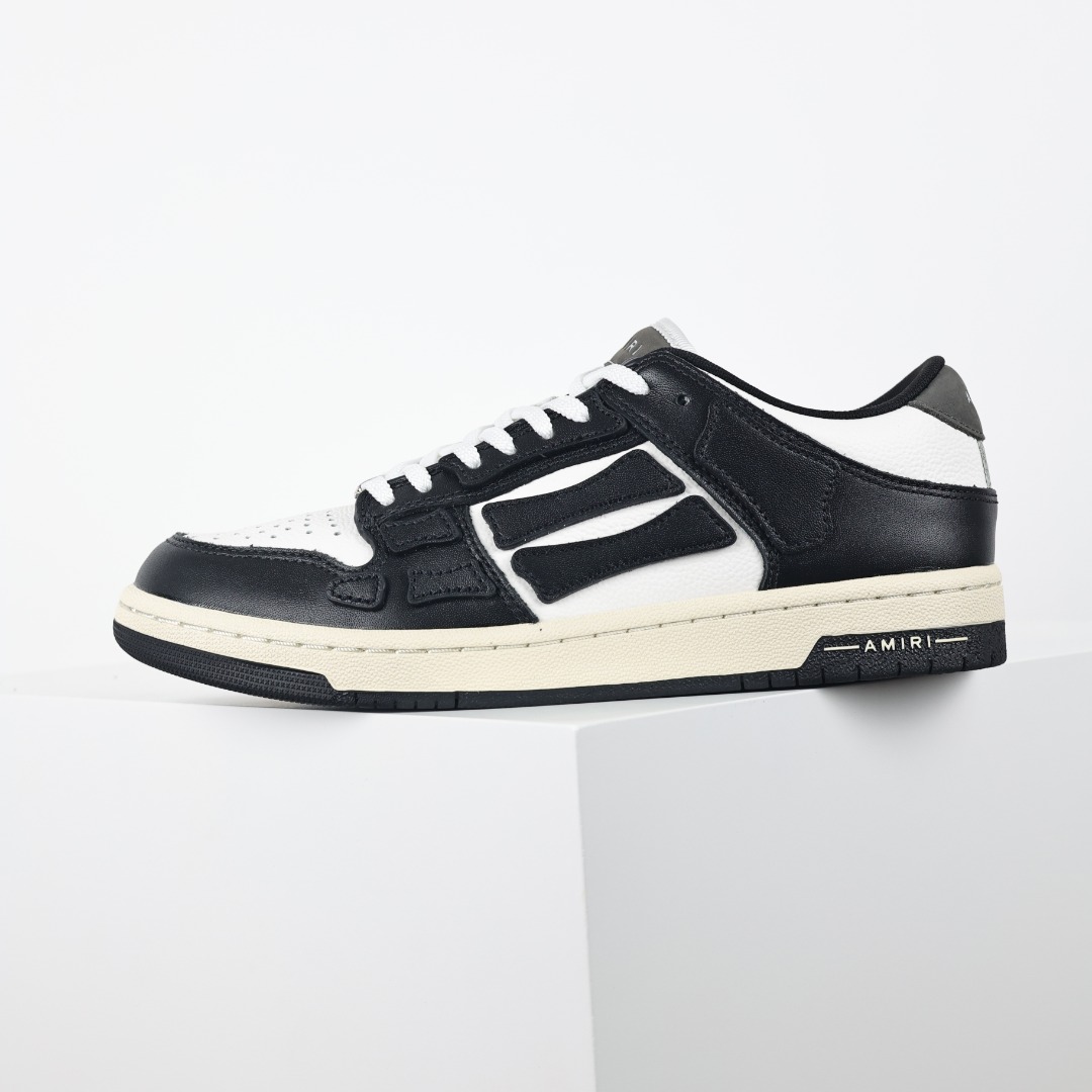 AMIRI Skel Top Low Sneakers 洛杉矶街头之王 高奢·埃米尔 骨骼板鞋 黑骨头