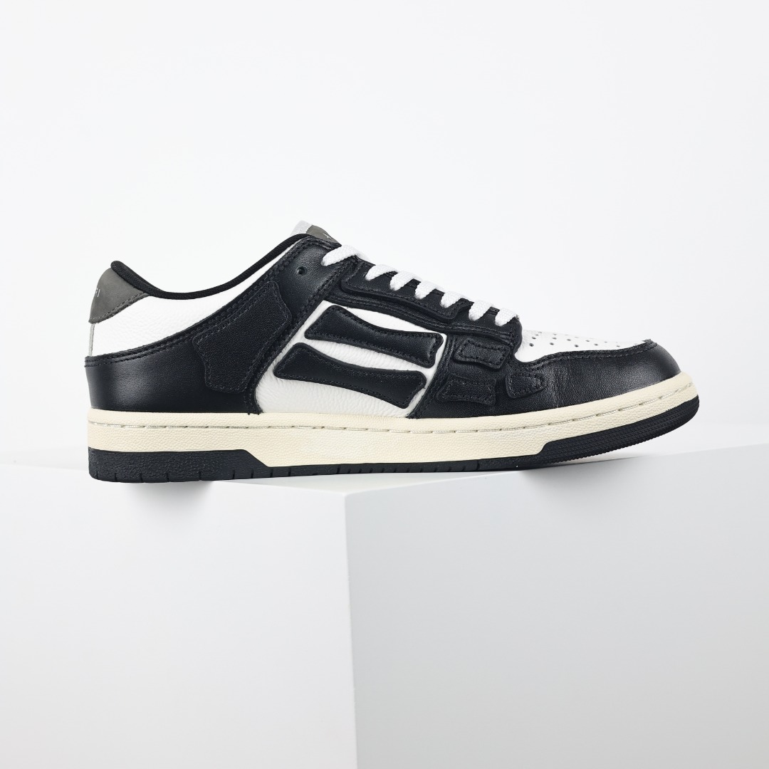 AMIRI Skel Top Low Sneakers 洛杉矶街头之王 高奢·埃米尔 骨骼板鞋 黑骨头