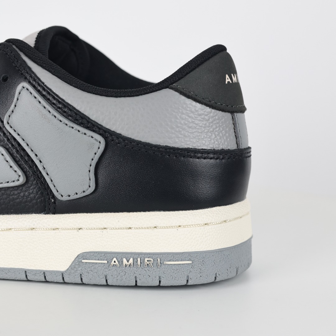 AMIRI Skel Top Low Sneakers 洛杉矶街头之王 高奢·埃米尔 骨骼板鞋 黑灰