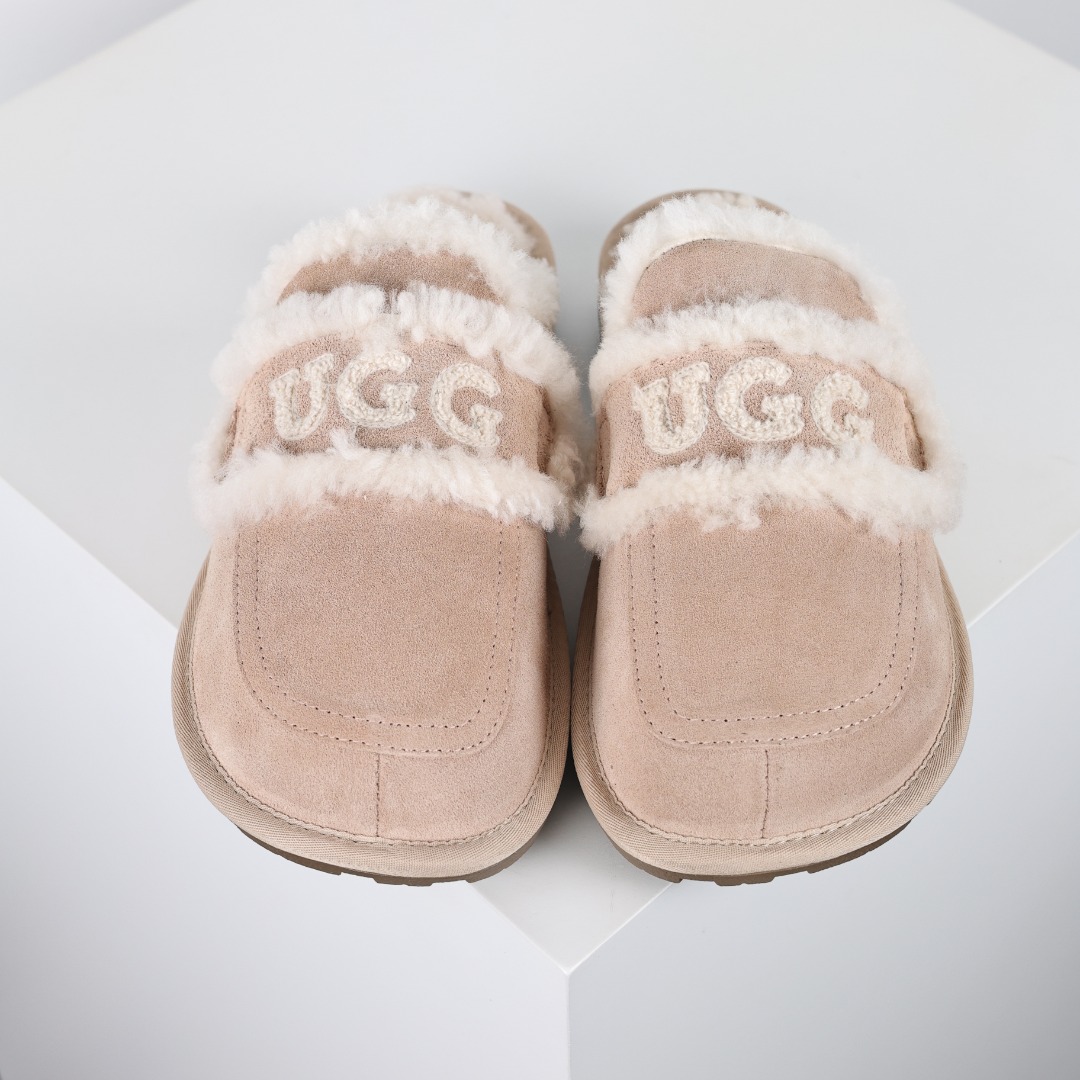 UGG Ozwear 24s 8月上市澳版官网已发售 方圆胖丁毛拖 新款羊毛刺绣半拖毛毛拖雪地靴四色出货