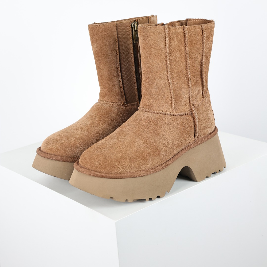 X1 全网热卖款最齐 UGG 100个配色 市面顶级版本 UGG 鱼人厚底铅笔靴 5cm厚底