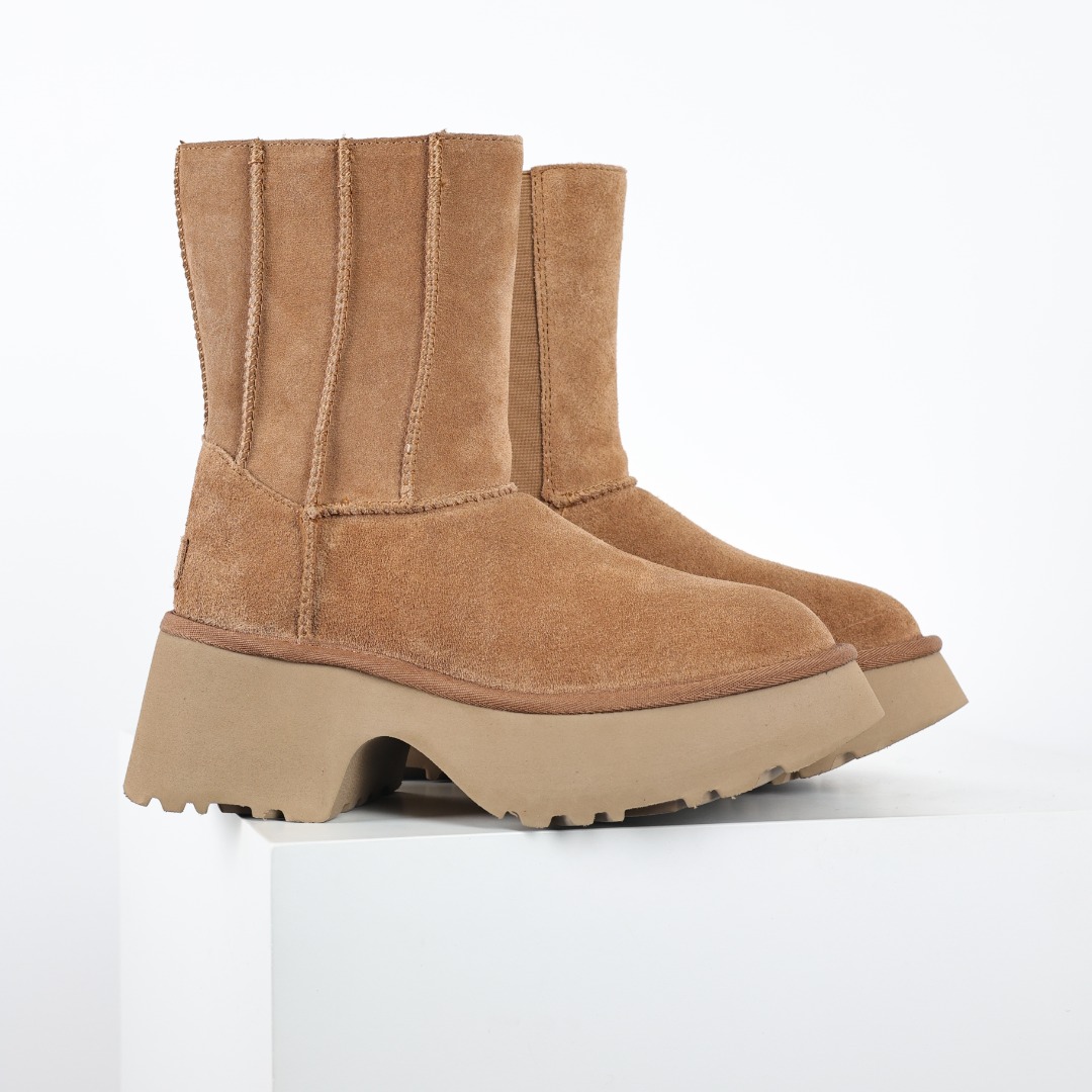 X1 全网热卖款最齐 UGG 100个配色 市面顶级版本 UGG 鱼人厚底铅笔靴 5cm厚底