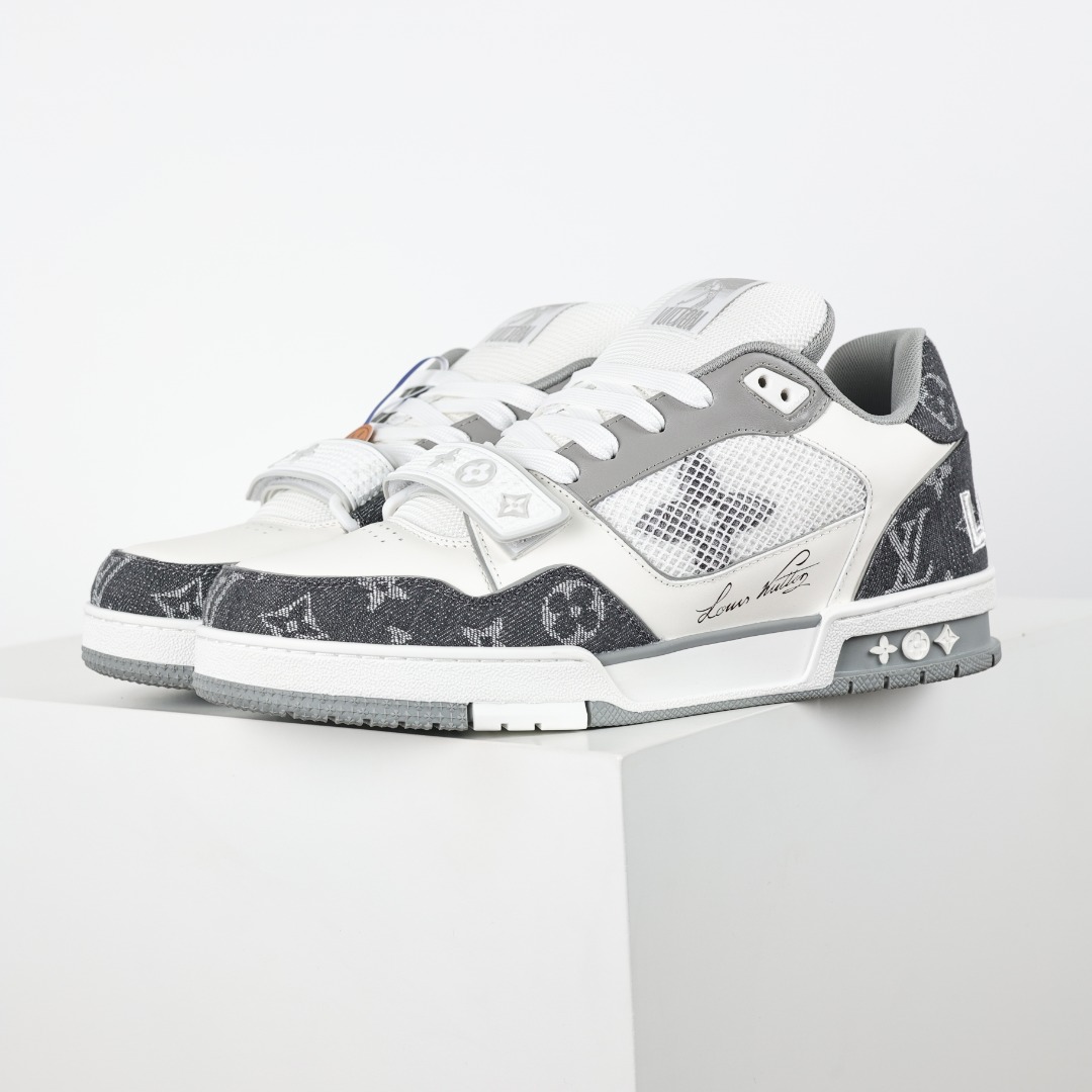 LoLouis Vuitton Trainer Sneaker Low 运动系列低帮复古百搭休闲运动文化篮球板鞋