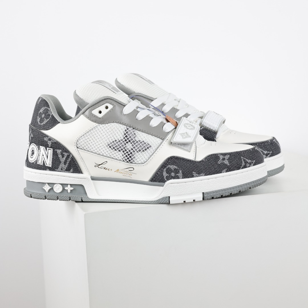 LoLouis Vuitton Trainer Sneaker Low 运动系列低帮复古百搭休闲运动文化篮球板鞋