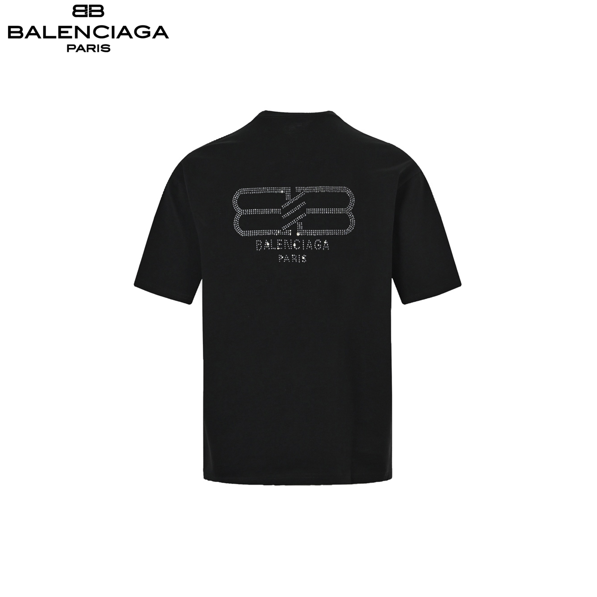 Balenciaga/巴黎世家 后背烫钻互扣短袖