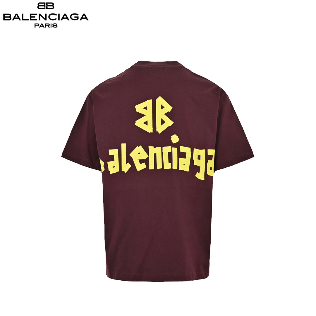 Balenciaga/巴黎世家 做旧水洗胶带LOGO短袖水洗黑 水洗蓝 白色-Chinese UA Cheap High Quatity Brand Clothes Bags handbags Sneakers wholesale wholesaler seller from China Factory suppliers Fashion Clothing Shoes best Quality Beautiful Price Balenciaga/巴黎世家 做旧水洗胶带LOGO短袖水洗黑 水洗蓝 白色