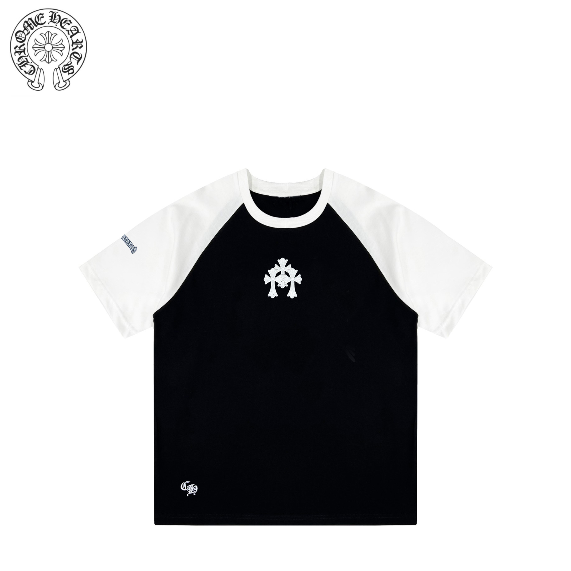 Chrome Hearts/克罗心拼接贴布绣花短袖