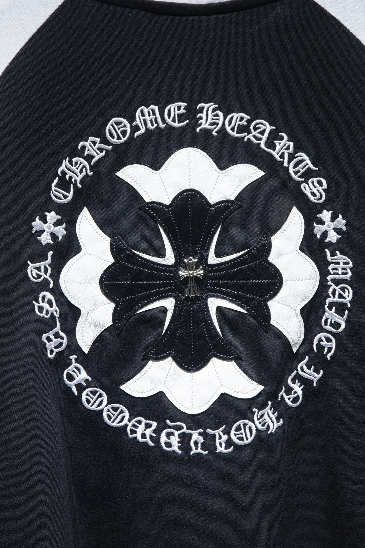 Chrome Hearts/克罗心拼接贴布绣花短袖