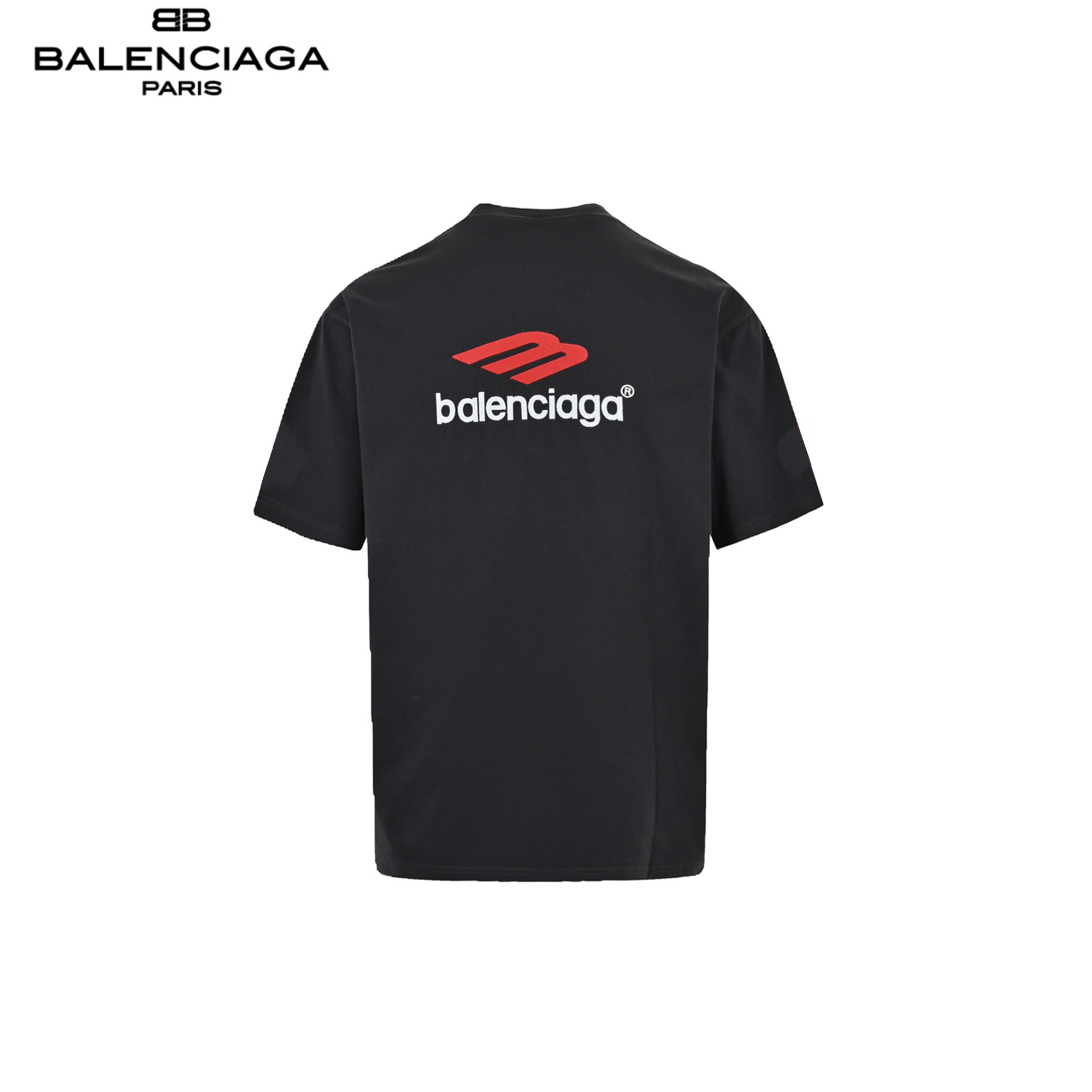 Balenciaga巴黎世家 胶带拼接大3M绣花短袖