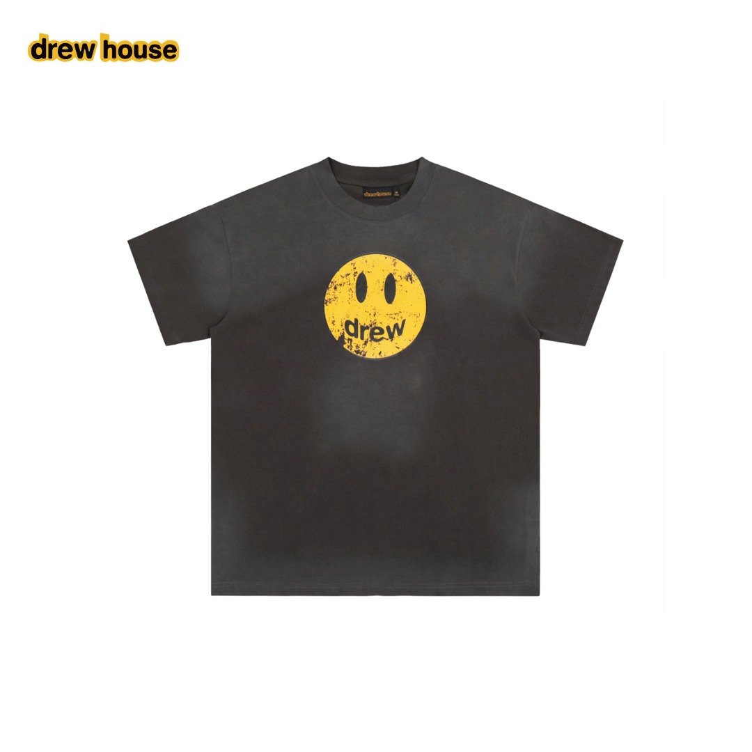 Drew house/笑脸 24ss 做涂鸦笑脸短袖