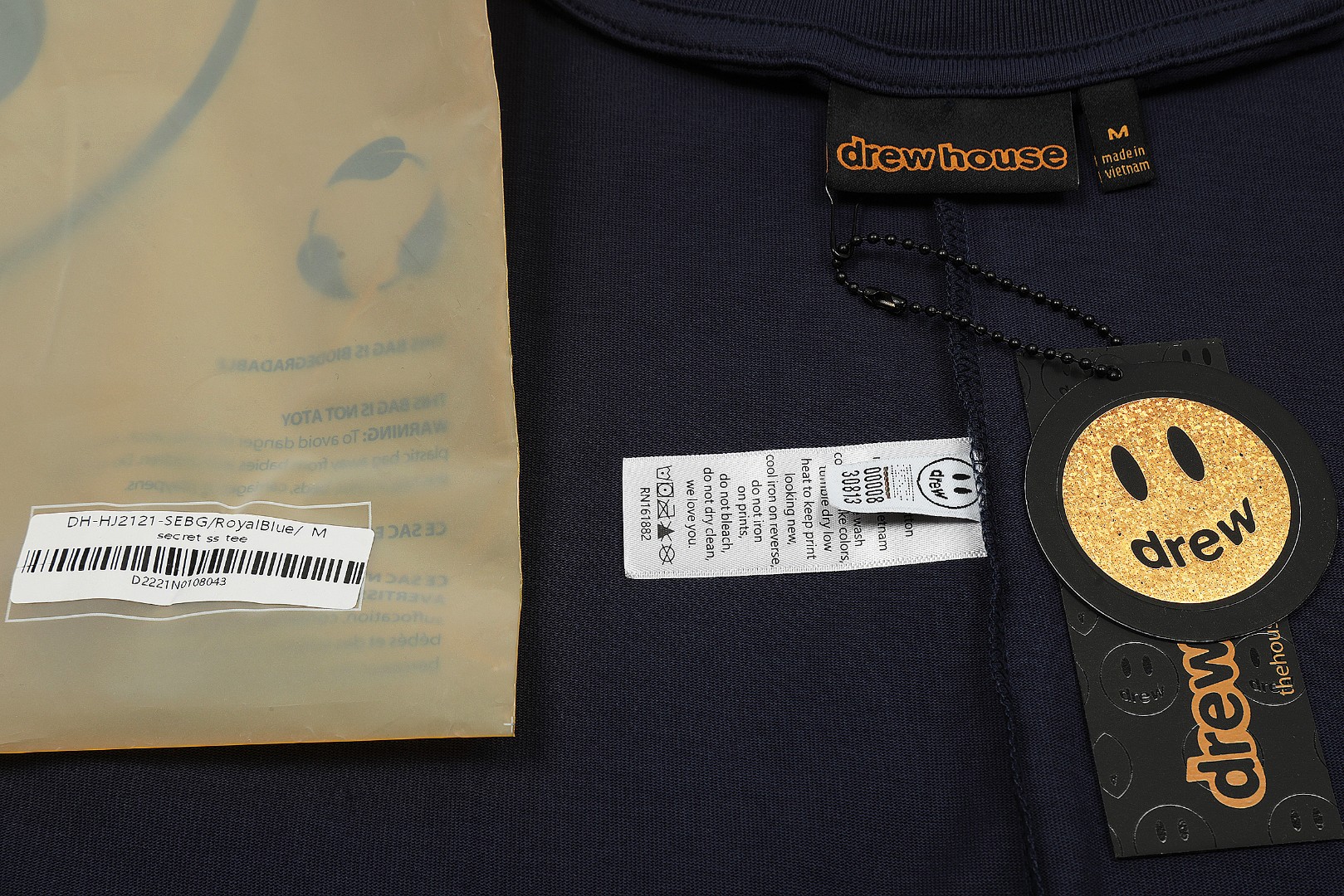 Drew house/笑脸 24ss经典字母LOGO短袖