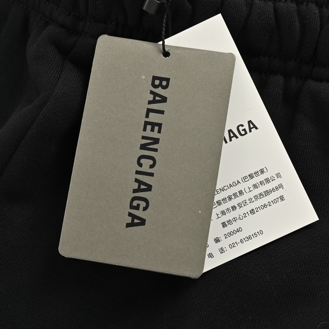 Balenciaga/巴黎世家贴布字母刺绣短裤