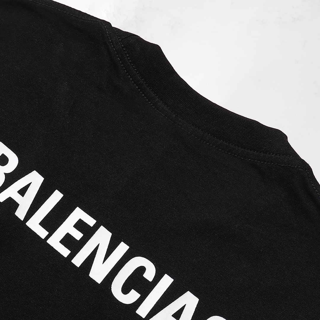 Balenciaga/巴黎世家 24ss 花呗分期联名款短袖 黑色 白色